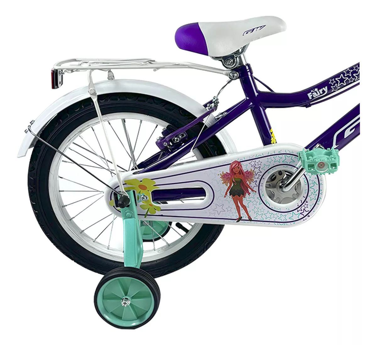 Bicicleta Infantil Niña GW 16P Fairy Morado Lavanda/Menta