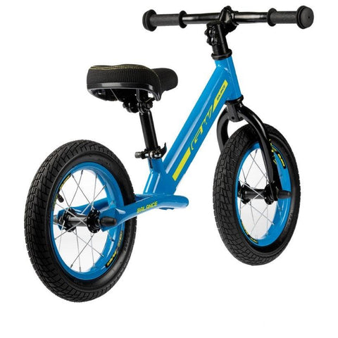 Bicicleta de Balance GW Pushbike Niño 12 Azul Cyan Amarillo - CYCLEWEAR Tienda de Ciclismo