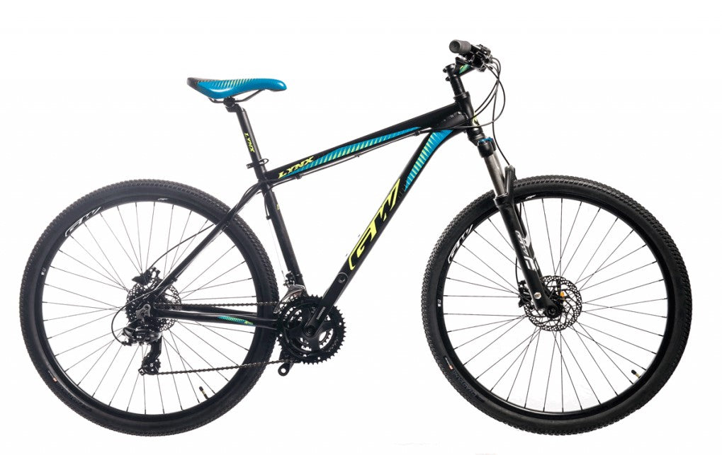 Bicicleta MTB GW 29 Lynx 8 V NEG-Azul Aguamarina-Verde Neon