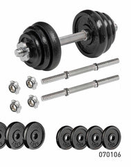 Kit De Mancuernas 23Kg Ha-8600- Abs Sportfitness  Negro