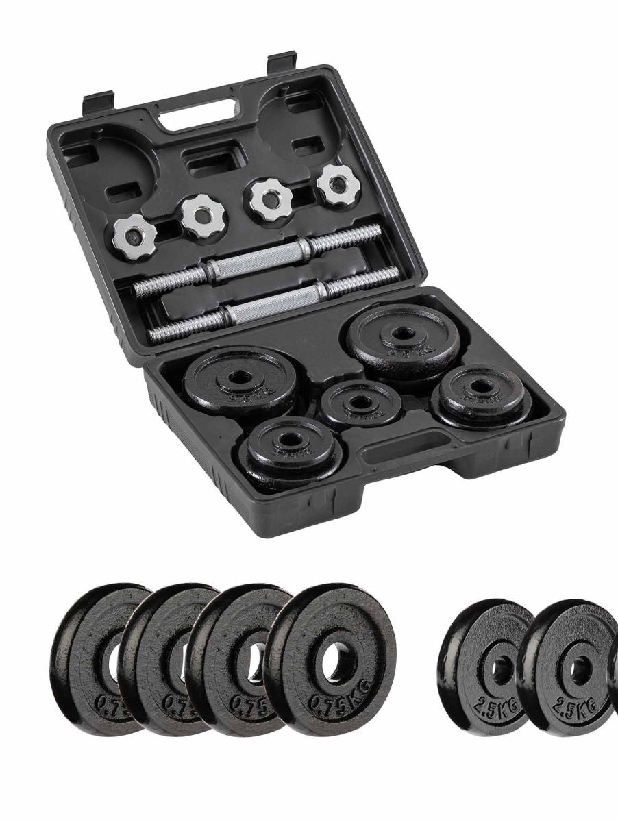 Kit De Mancuernas 23Kg Ha-8600- Abs Sportfitness  Negro