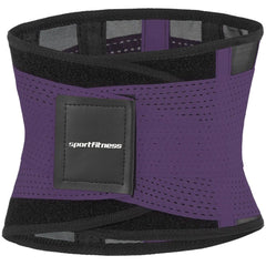 Faja Abdominal Doble Ajuste Sportfitness Negro/Morado