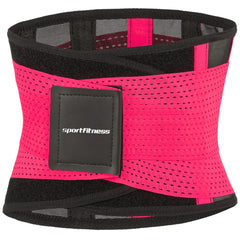 Faja Abdominal Doble Ajuste Sportfitness Negro/Fucsia