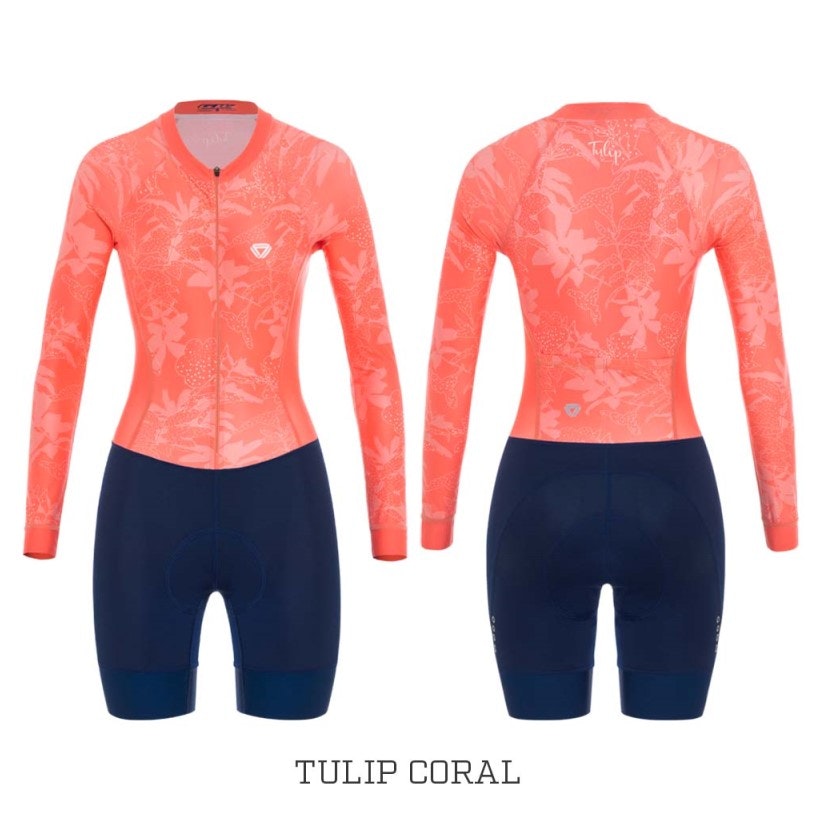 Enterizo de Ciclismo Mujer GW Fundamental Coral