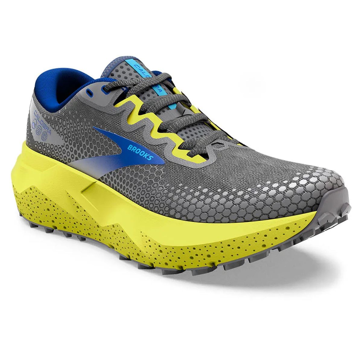 Tenis Brooks Caldera 6 Hombre Gris/Amarillo