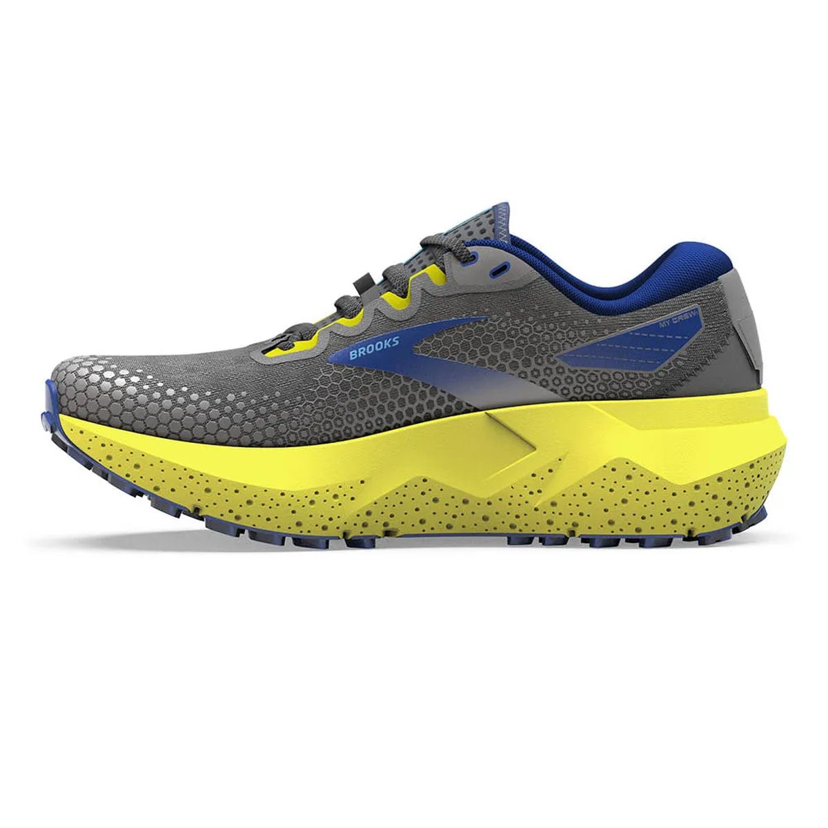 Tenis Brooks Caldera 6 Hombre Gris/Amarillo