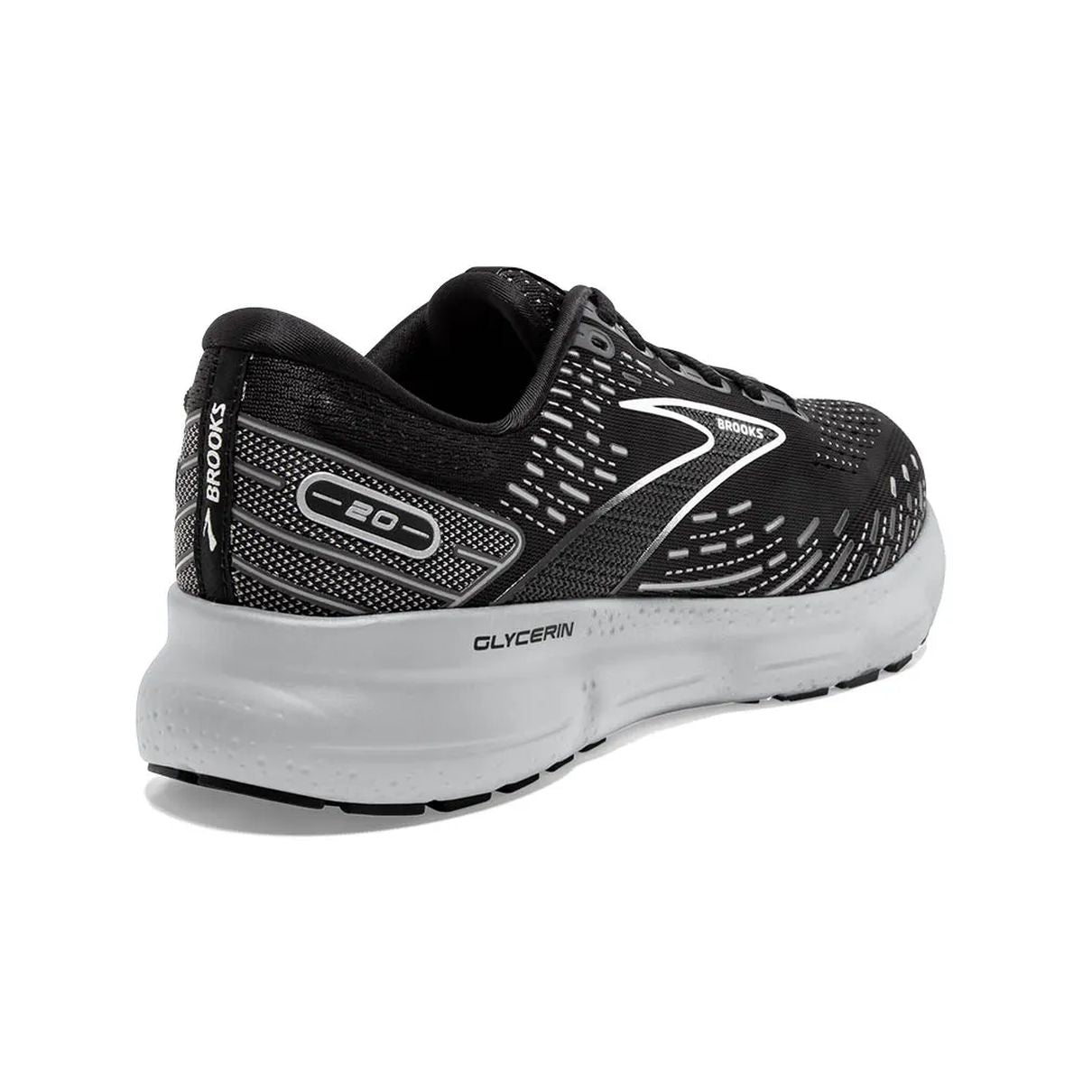 Tenis Brooks Glycerin 20 Hombre Negro/Blanco/Gris