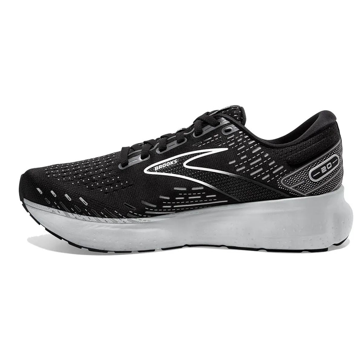 Tenis Brooks Glycerin 20 Hombre Negro/Blanco/Gris