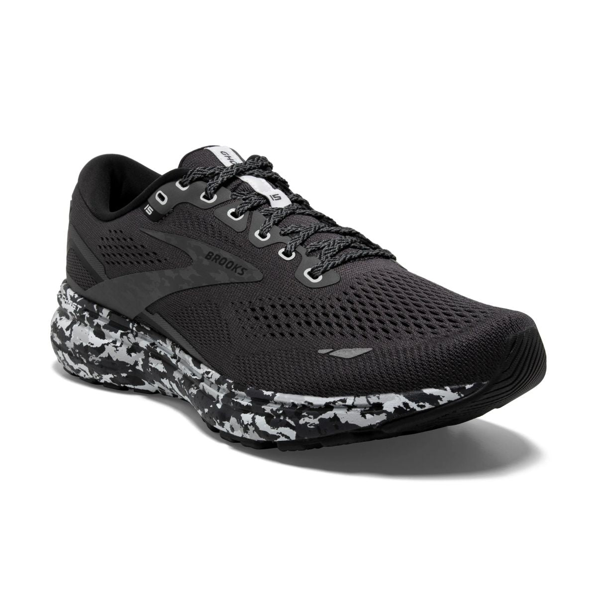 Tenis Brooks Ghost 15 Hombre Negro/Gris