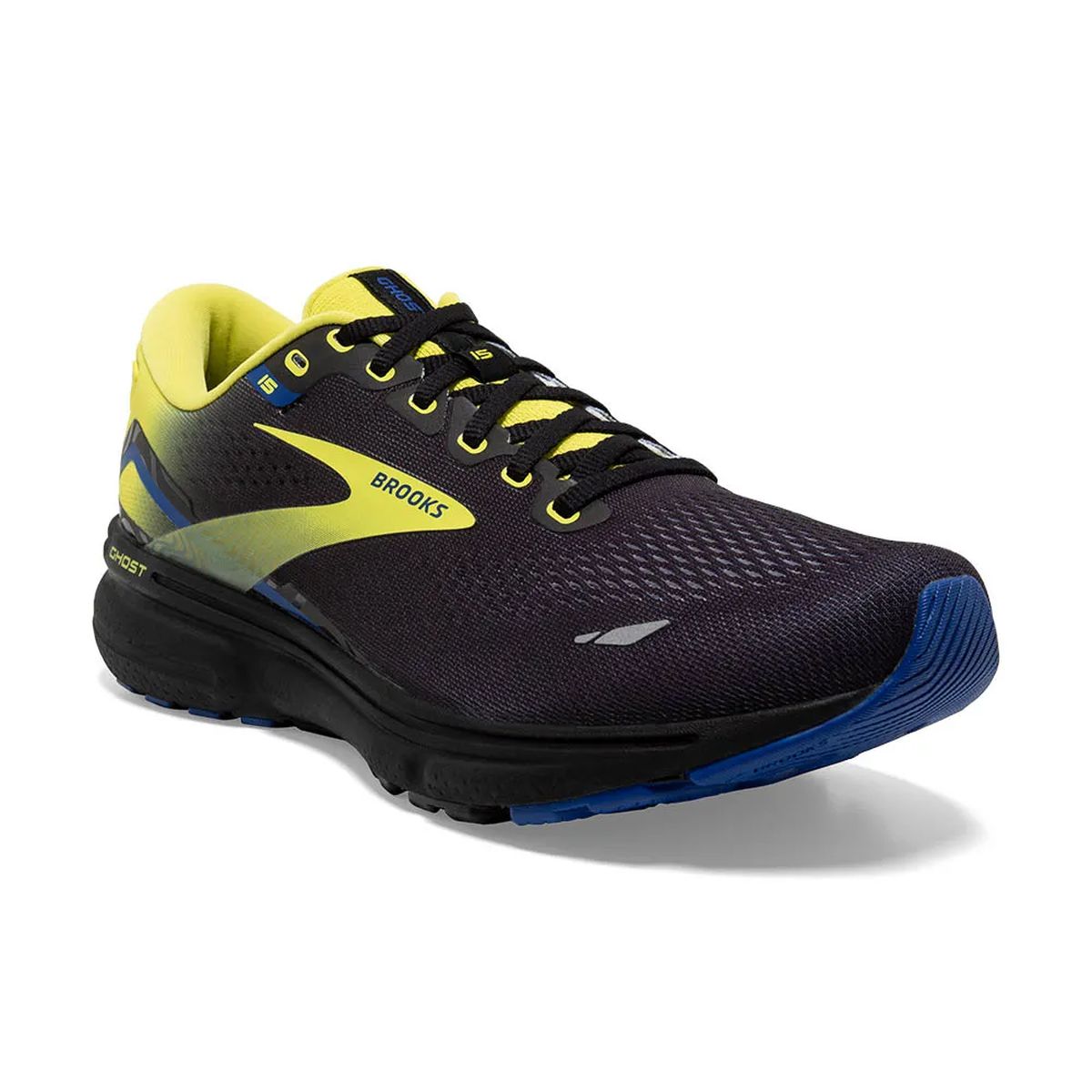 Tenis Brooks Ghost 15 Hombre Negro/Amarillo