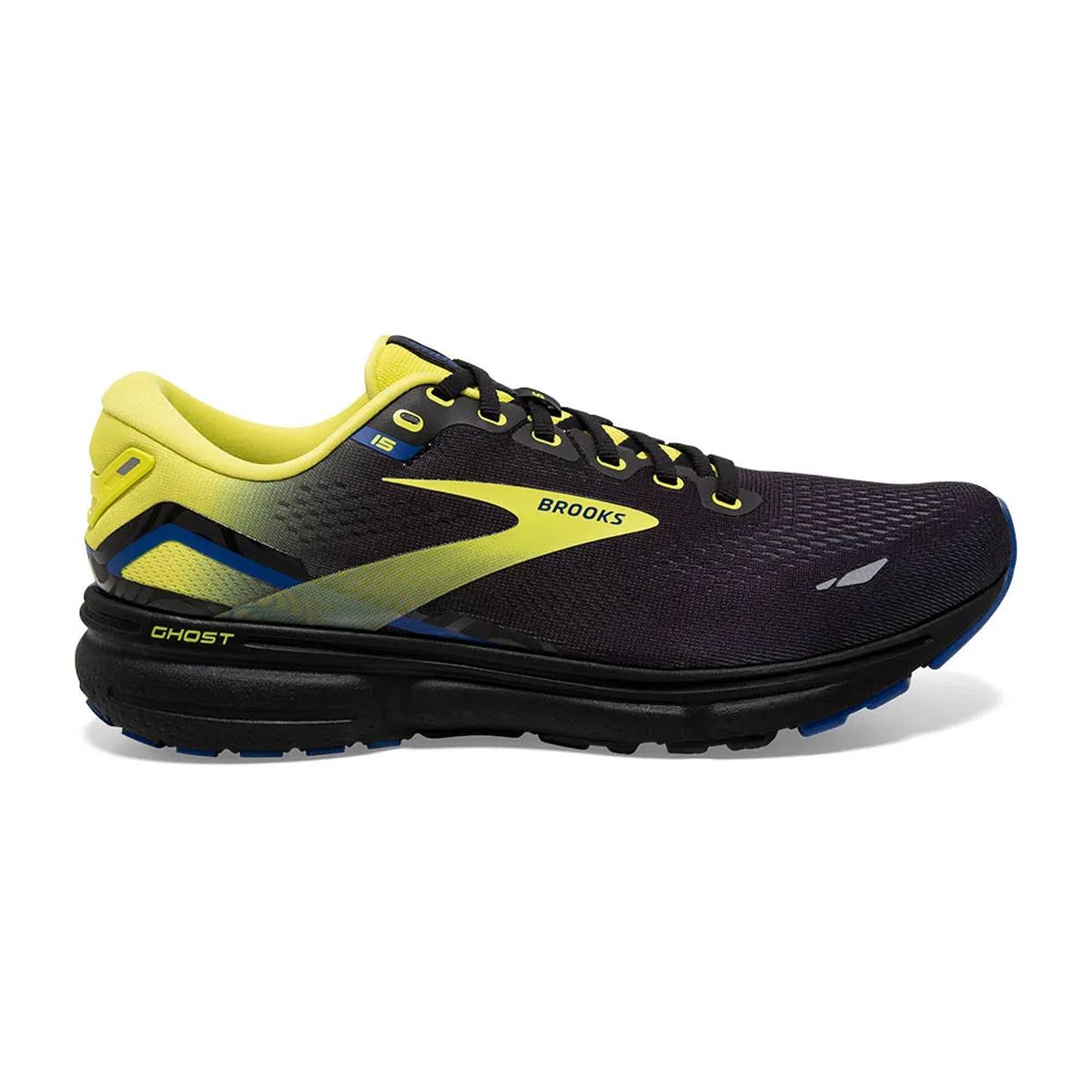 Tenis Brooks Ghost 15 Hombre Negro/Amarillo