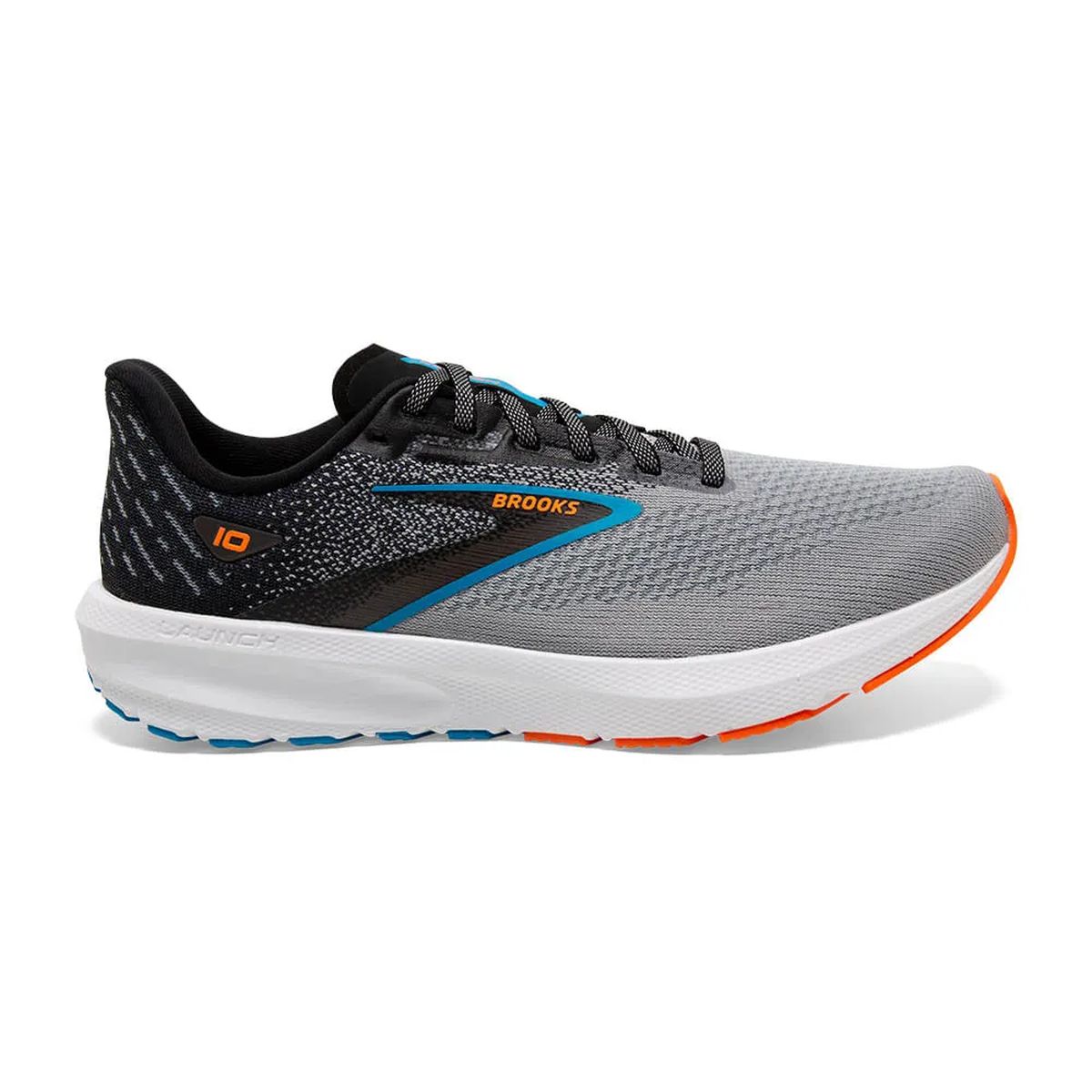 Tenis Brooks Launch 10 Hombre Negro/Gris