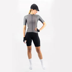 Jersey Ciclismo M/C Safetti Super Slim Mujer Grigio