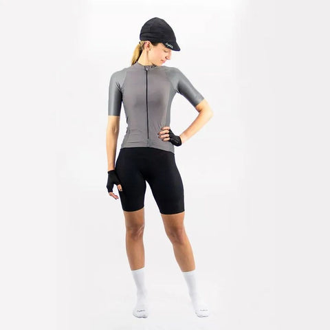 Jersey Ciclismo M/C Safetti Super Slim Mujer Grigio