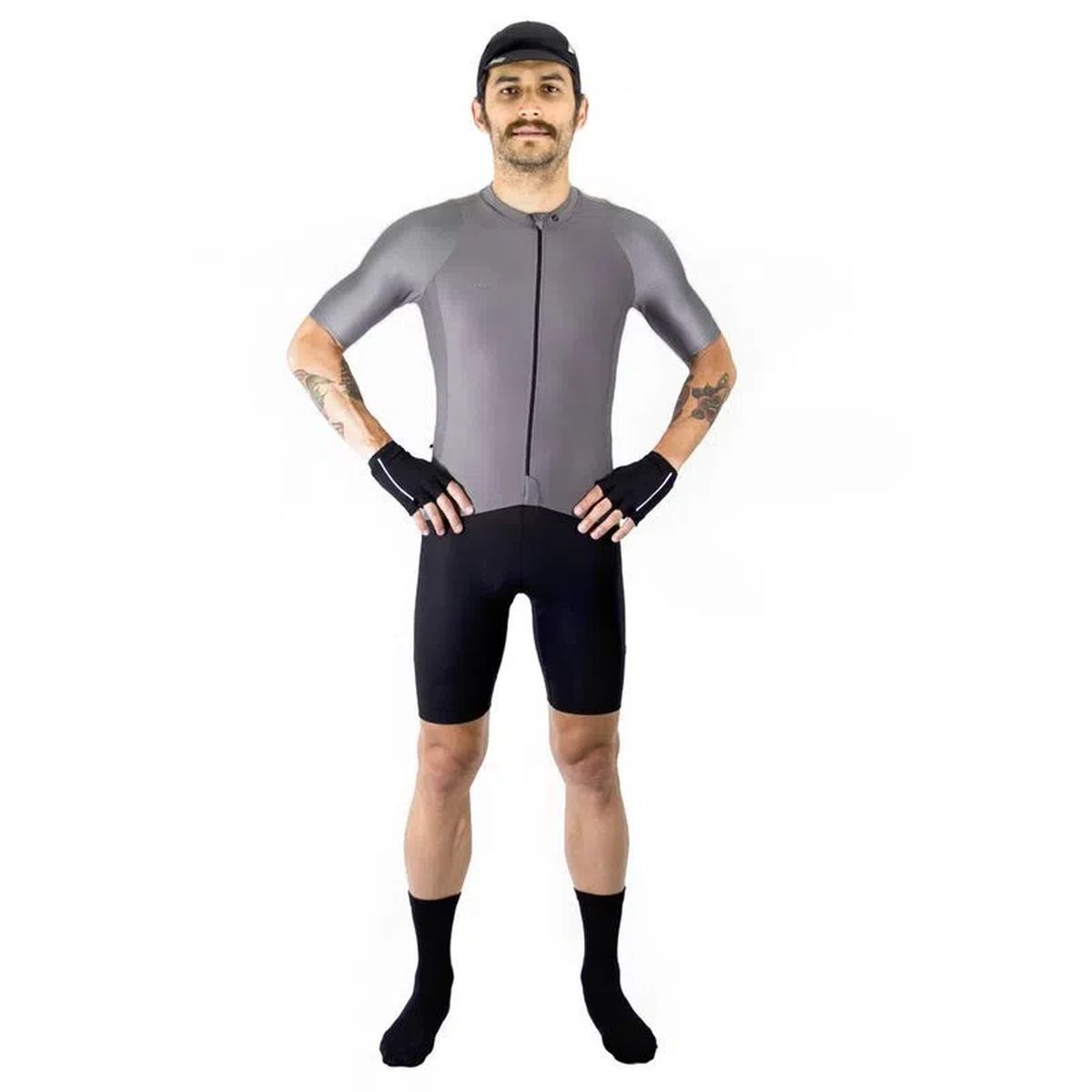 Jersey Ciclismo M/C Safetti Super Slim Hombre Grigio