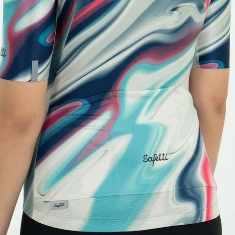 Jersey Ciclismo M/C Safetti Marmorizzato Mujer