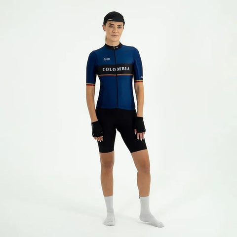 Jersey Ciclismo M/C Safetti Lombardía 2.0 Mujer Blu