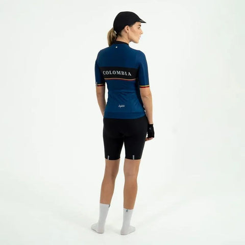 Jersey Ciclismo M/C Safetti Lombardía 2.0 Mujer Blu