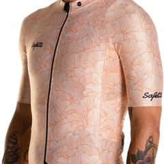 Jersey Ciclismo M/C Safetti Spe Slim Hombre Fogliame Arancia