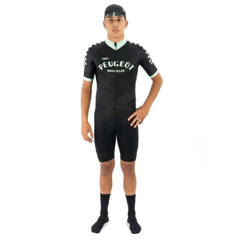 Jersey Ciclismo M/C Safetti Slim Peugeot Hombre Black