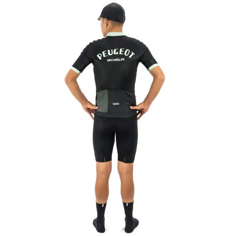 Jersey Ciclismo M/C Safetti Slim Peugeot Hombre Black