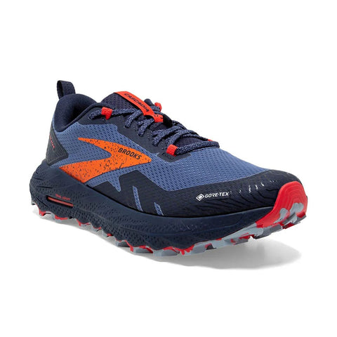 Tenis Brooks Cascadia 17 GTX Mujer Azul/Naranja