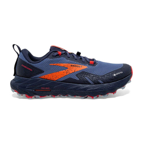 Tenis Brooks Cascadia 17 GTX Mujer Azul/Naranja