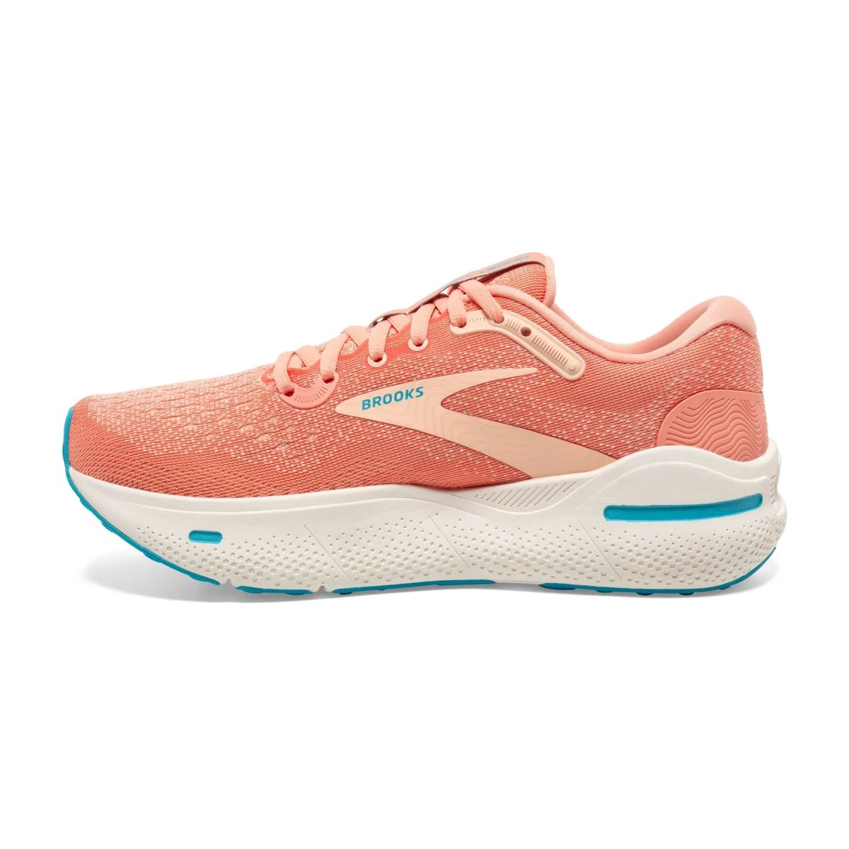 Tenis Brooks Ghost Max Mujer Naranja/Beige