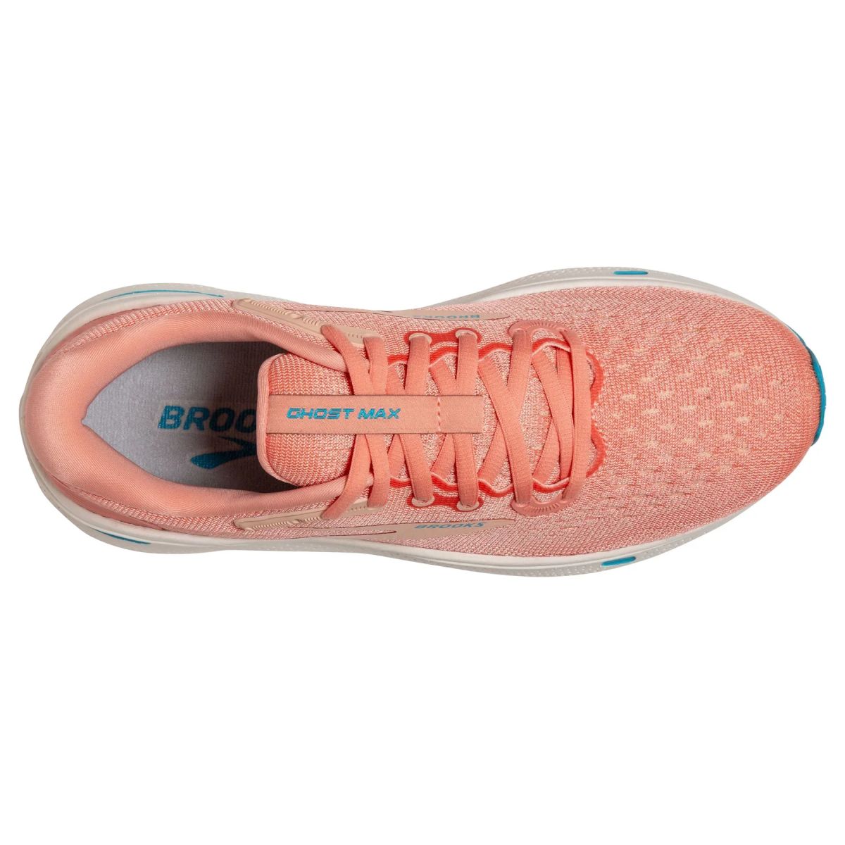 Tenis Brooks Ghost Max Mujer Naranja/Beige