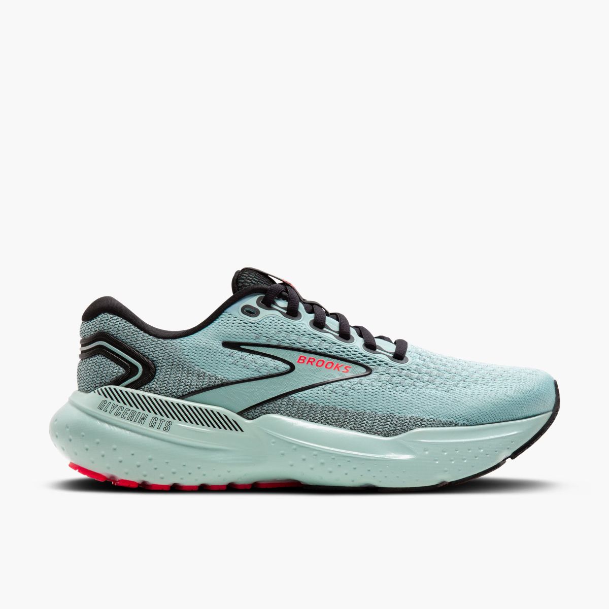 Tenis Brooks Glycerin GTS 21 Mujer Nube/Negro/Rosa