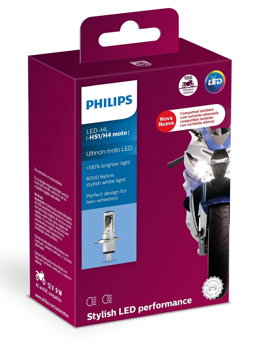 Bombilla Front Moto Led Philips Ultinon HS1 H4 35/35