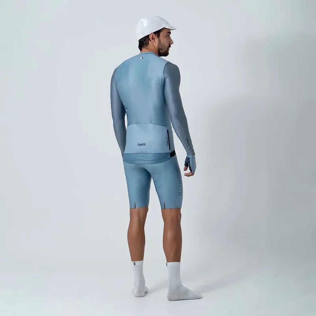 Jersey Ciclismo M/L Safetti  Leggero Azul Polvo Hombre