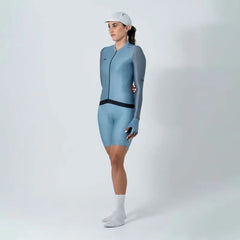 Jersey Ciclismo M/L Safetti  Leggero Azul Polvo Mujer