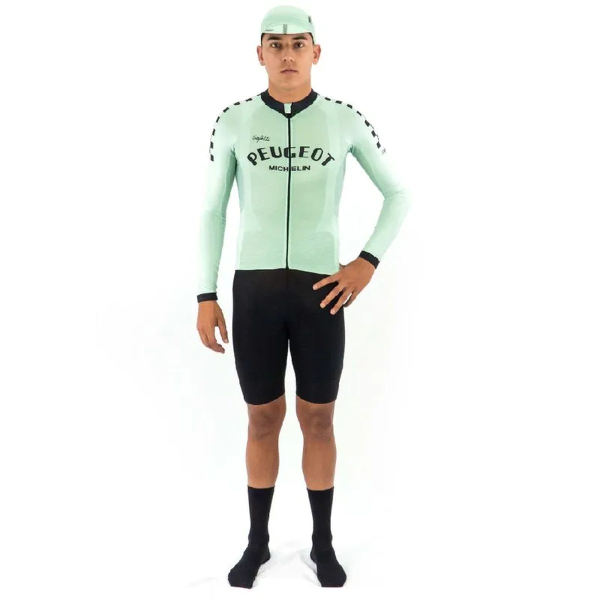 Jersey Ciclismo M/L Safetti Peugeot Hombre Menta