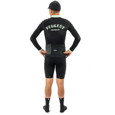 Jersey Ciclismo M/L Safetti Peugeot Hombre Negro