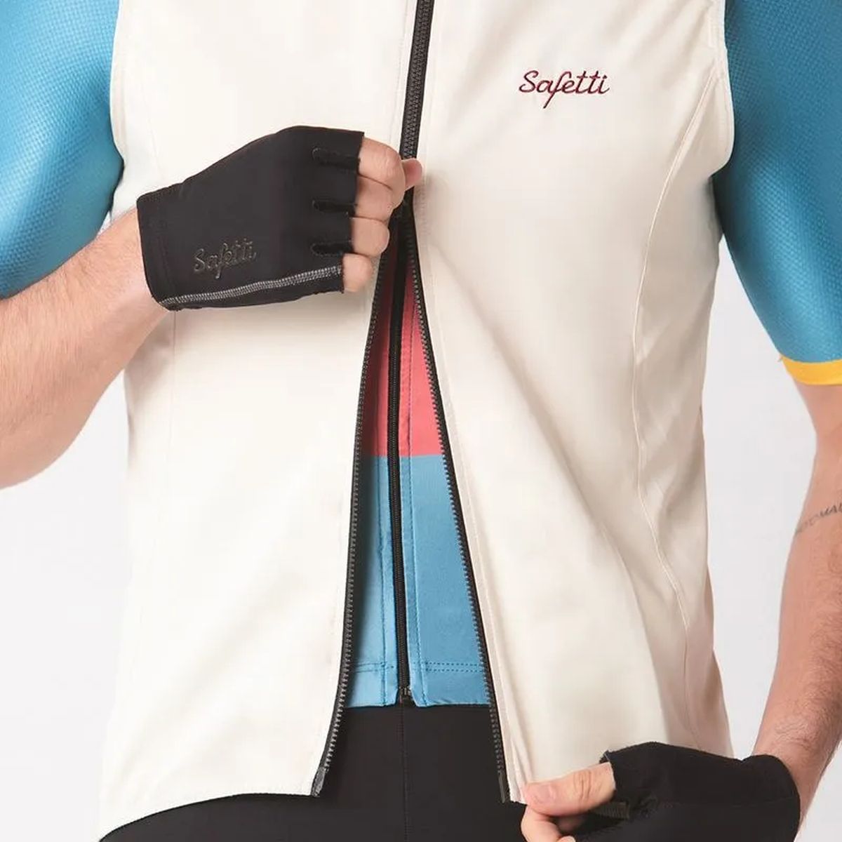 Chaleco Ciclismo Safetti Napoli Hombre Blanco