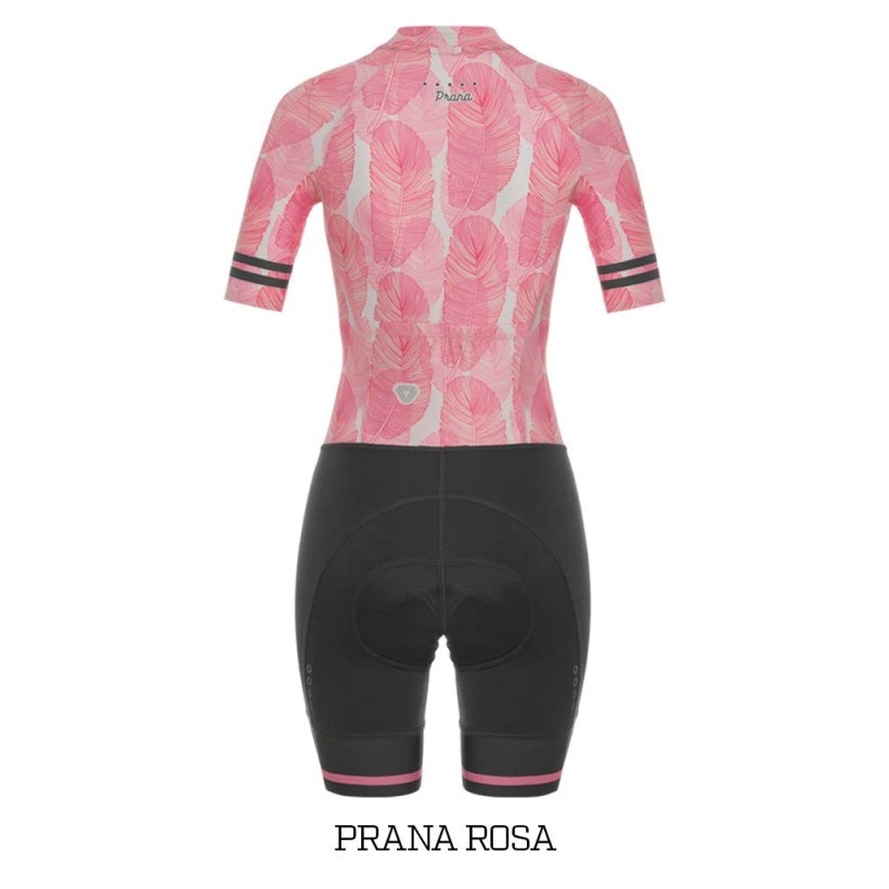 Enterizo de Ciclismo Mujer GW Sense Prana Rosa