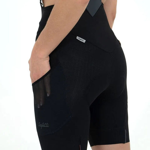 Pantaloneta de Ciclismo C/T Safetti Evans Cargo Mujer Nero