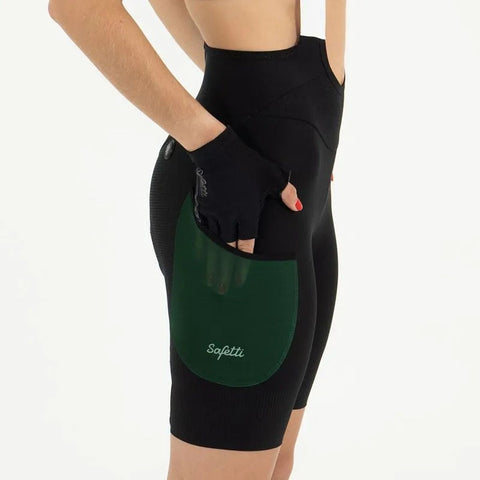 Pantaloneta de Ciclismo C/T Safetti Mujer Evans Cargo Verde