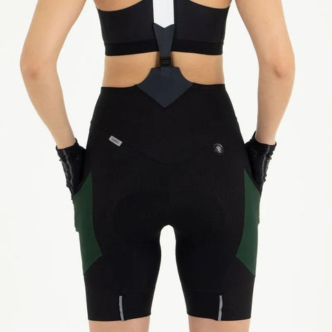 Pantaloneta de Ciclismo C/T Safetti Mujer Evans Cargo Verde