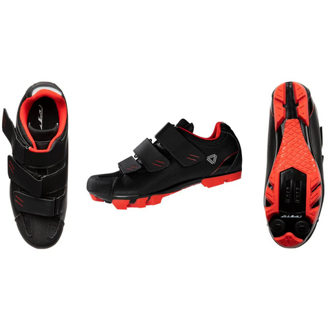 Zapatilla Ciclismo MTB GW Rooftop Negro Rojo