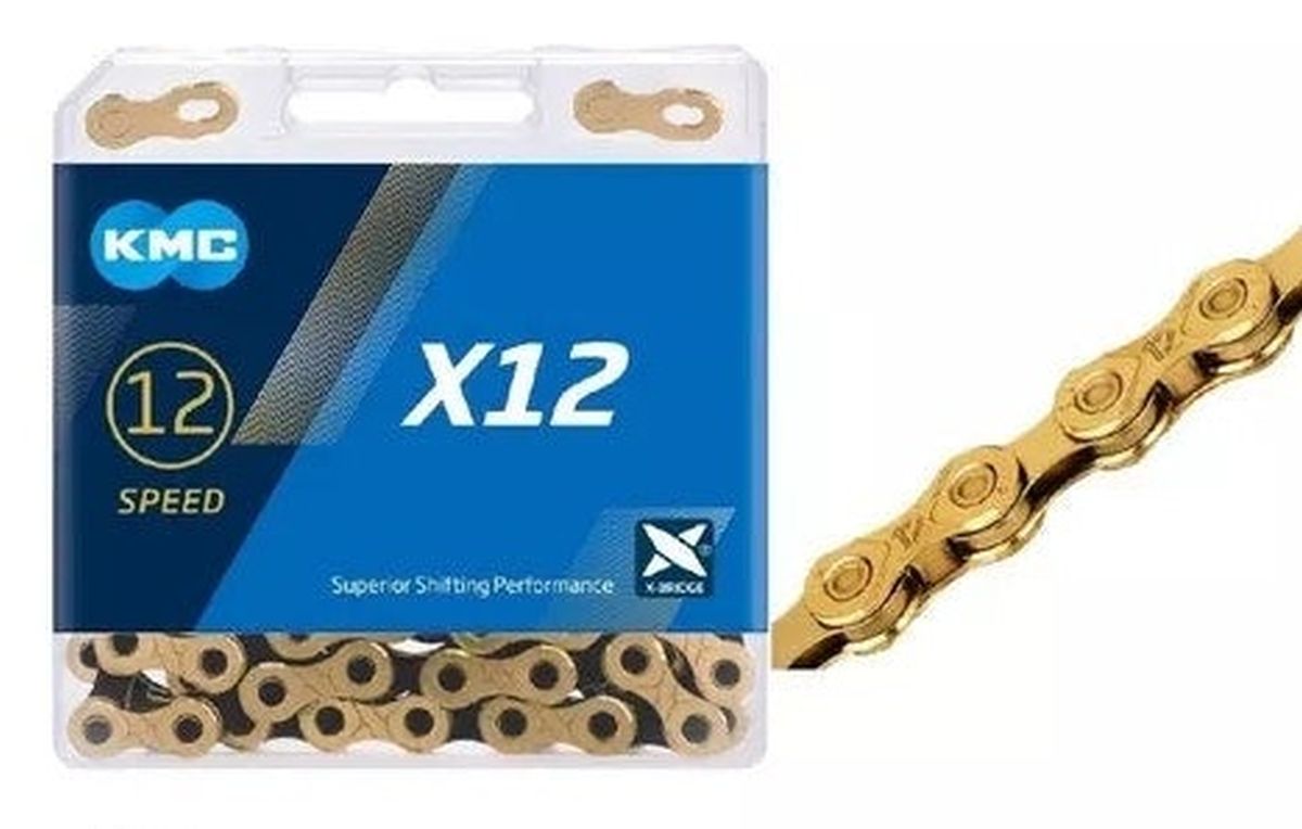 Cadenilla KMC X12 1/2 *11/128 *126 LINKS GOLD 12 Velocidades