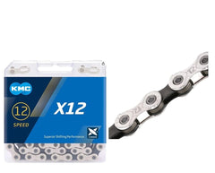 Cadenilla KMC X12 Silver/Black 12 Vel