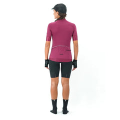 Jersey Ciclismo Safetti M/C Red Wine Mujer