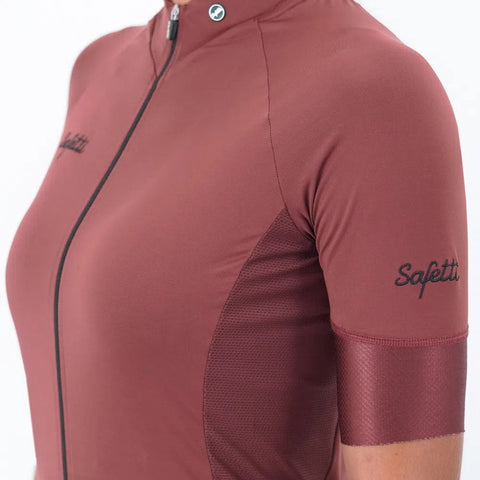 Jersey Ciclismo Saffeti M/C Basic Cocoa Mujer