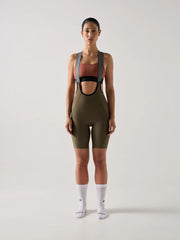 Pantaloneta Ciclismo C/T Givelo Mujer Lacefly Verde Militar