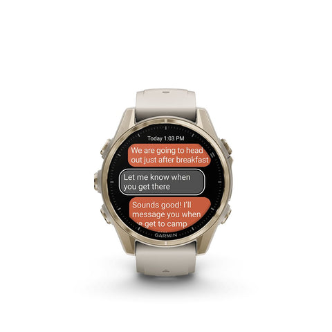 Reloj Garmin Fenix 8 43mm Amoled Oro Zafiro Gris