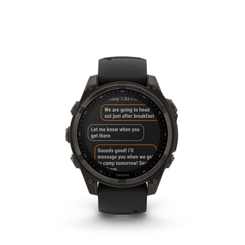 Reloj Garmin Fenix 8 51mm Solar Zafiro Titanio DLC Gris Ngra