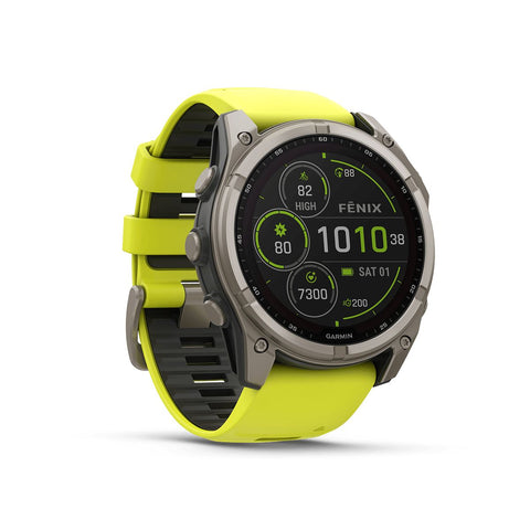 Reloj Garmin Fenix 8 51mm Solar Zafiro Titanio Amarilla