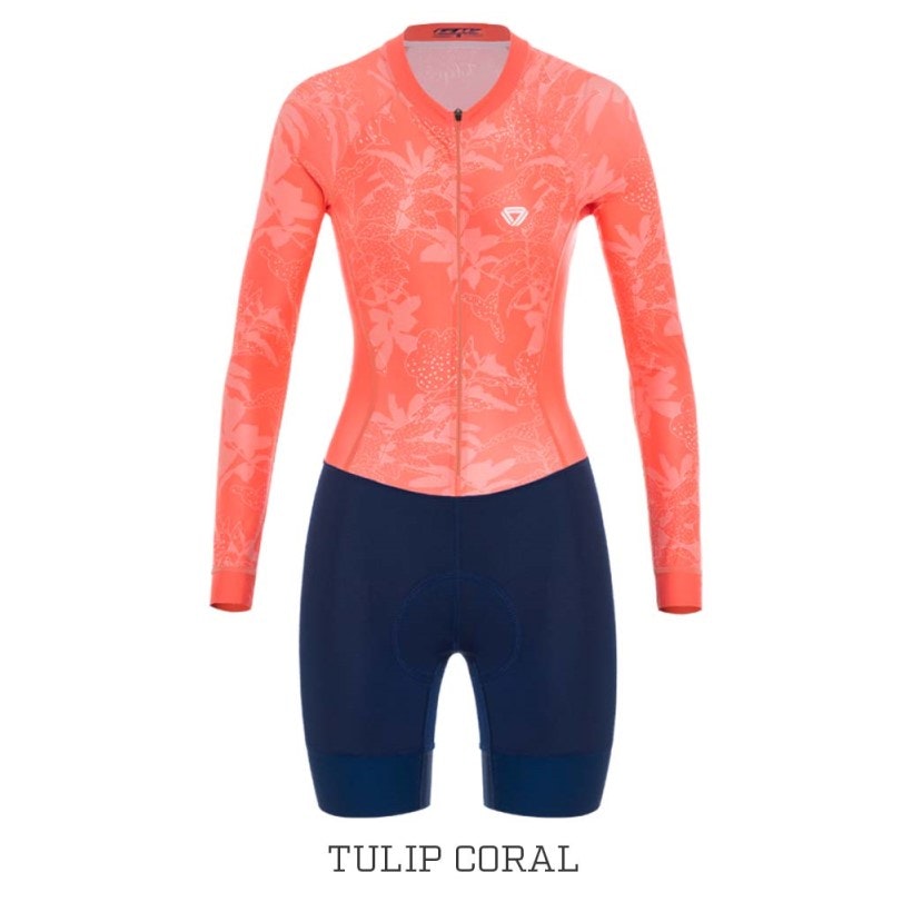 Enterizo de Ciclismo Mujer GW Fundamental Coral